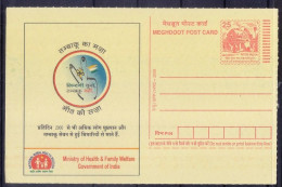 India 2005 Mint Post Card, Daily More Then 2000 Die Of Tobacco Related Disease, Medicine, - Droga