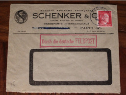 1942 Durch Die Deutsche Feldpost LAGER Censure OKW Cover Reich STO Dt Reich Allemagne France - Bezetting 1938-45