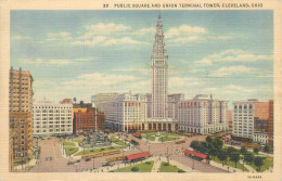 Postcard USA Ohio Cleveland Public Square And Union Terminal Tower - Cleveland