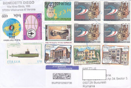 TOURING CLUB, SUBMARINE, CRIME PREVENTION, ATHLETICS, ARCHITECTURE, FINE STAMPS ON COVER, 2021, ITALY - 2021-...: Afgestempeld