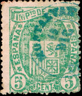 Teruel - Edi O 154 - 5cts. - Mat Fech. Tp. II Azul "Montalván" - Used Stamps