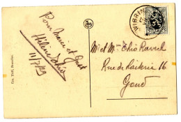 BELGIQUE - COB 279 SIMPLE CERCLE RELAIS A ETOILES WIBRIN SUR CARTE POSTALE, 1929 - Postmarks With Stars