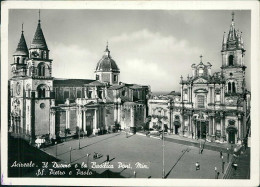 ACIREALE ( CATANIA ) IL DUOMO E LA BASILICA PONT. MIN. SS PIETRO E PAOLO - EDIZ. ALTEROCCA - SPEDITA 1955 (15626) - Acireale