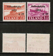 ICELAND   Scott # B 12-3* MINT LH (CONDITION AS PER SCAN) (Stamp Scan # 914-7) - Unused Stamps