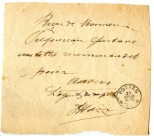 BELGIQUE - SIMPLE CERCLE RELAIS A ETOILES POTTES SUR RECU MANUSCRIT DE LETTRE RECOMMANDEE - Postmarks With Stars