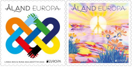 Aland Islands Åland Finland 2023 Europa CEPT Peace Set Of 2 Stamps Mint - Ungebraucht