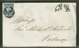 Portugal, 1856, # 12, Viana-Valença - Lettres & Documents