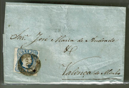Portugal, 1856, # 12, Viana-Valença - Lettres & Documents