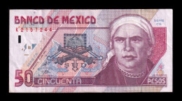 México 50 Pesos 1999 Pick 107d Mbc/Ebc Vf/Xf - Mexico