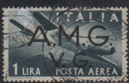 VENEZIA GIULIA 1945 - 1947 TRIESTE AMGVG AMG VG POSTA AEREA AIR MAIL LIRE 1 LIRA USATO USED OBLITERE' - Gebraucht