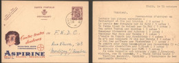 BELGICA ENTERO POSTAL PUBLIBEL 954 ASPIRINA BAYER FARMACIA PHARMACY - Farmacia