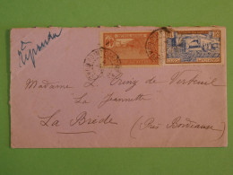 BS9 GUADELOUPE BELLE  LETTRE  1928 POINTE A PITRE A LA BREDE FRANCE++TEMOIGNAGE+++ - Briefe U. Dokumente