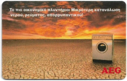 Greece - AEG Laundry Machine - X0085 - Cn. Ø127 - 12.1994, 34.800ex, Used - Griechenland