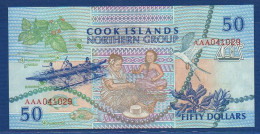 COOK ISLANDS - P.10 – 50 Dollars ND 1992 UNC, S/n AAA 041029 - Cook Islands