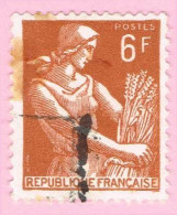 France, N° 1115 Obl. - Type Moissonneuse - 1957-1959 Mäherin