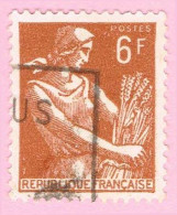 France, N° 1115 Obl. - Type Moissonneuse - 1957-1959 Mietitrice
