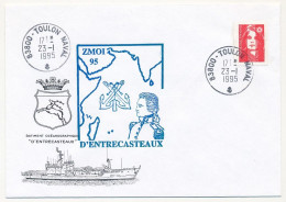 FRANCE - Env. Illustrée Aff. Briat Cad 83800 Toulon Naval 23/1/1995 + ZMOI 95 D'Entrecasteaux - Poste Navale