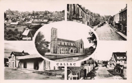 22 - CALLAC - S15749 - Divers Aspects De La Ville - La Gare Automobiles Eglise - CPSM 14x9 Cm - Callac