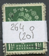 Grande Bretagne Lot 1952-54 Y&T N°264 - Michel N°259 (o) - 1,5p Reine Elisabeth II - Lot De 20 Timbres - Sheets, Plate Blocks & Multiples