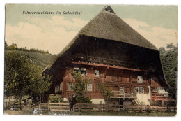 Allemagne--GUTACH - 1907-- Schwarzwaldhaus Im Gutachthal (animée).....colorisée ....timbre...cachet Unterglotter - Gutach (Schwarzwaldbahn)