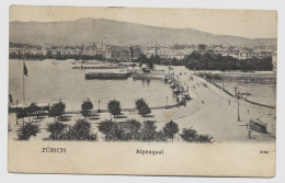 Zurich Alpenquai  , Gelaufen 1904y.     G818 - Laufen-Uhwiesen 