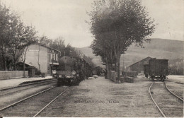 CP LOIRE - NOIRETABLE - LA GARE - ECRITE EN 1907 - Gares - Avec Trains