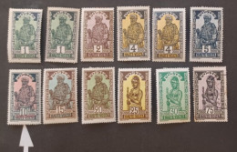 FRANCE COLONIE HAUTE VOLTA 1920 INDIGENOUS CAT YVERT N 43-44-45-48-49-50-51-56 VARIETY 10 CENT COLORS MOVED MNHL - Unused Stamps