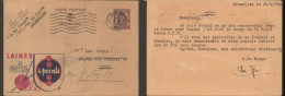 Delcampe - BELGICA ENTERO POSTAL PUBLIBEL 825 LAINES 4 POINTS TEXTIL WOOL - Textil