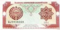 UZBEKISTAN 3 SUM - 1994- Bank Note P-74 - UNC - Uzbekistan