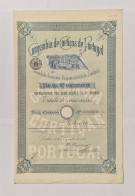 PORTUGAL- LISBOA - Companhia De Cortiças De Portugal - Titulo De Cinco Acções Nºs.01,821 A 01,825 - 450$000 - 31DEZ1891 - Industrie