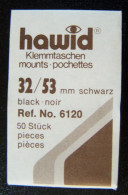 HAWID - Lot De 50 Pochettes Fond Noir - Simple Soudure 32 X53 Mm - Autres & Non Classés