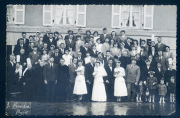 Cpa Carte Photo Du 29 Mariage Breton Coiffe Costumes Bretons -- Photographe Bourdon Plozévet    LANR62 - Plozevet