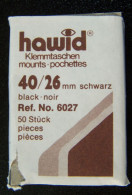 HAWID - Lot De 50 Pochettes Fond Noir - Simple Soudure 40/26 Mm - Autres & Non Classés