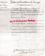 87- LIMOGES- RILHAC LA CHAIZE -HOSPICE CIVIL ET MILITAIRE 1829- RENTE AUX BENEDICTINES DE SOLIGNAC - Documentos Históricos