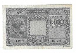 LUOGOTENENZA 10 LIRE "GIOVE" 1944 BB - Italië – 10 Lire