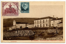 Spain 1932 Postcard Olmeda - Viviendas Para Empleados Y Capilla; Scott 491 Fountain & 518 - 15c. Nicolás Salmerón - Altri & Non Classificati