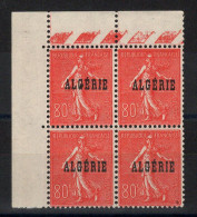 Algérie - Variété - Point Noir Dans Le G Sur YV 27 Dans Bloc De 4 N** MNH Luxe - Neufs