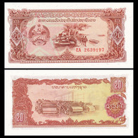 LAOS 20 Kip, 1979, P-28, Tanks/Mekong River, UNC World Currency - Laos