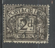 Grande Bretagne - Great Britain - Großbritannien Taxe 1914-23 Y&T N°T3 - Michel N°P4 (o) - 2p Postage Due - Impuestos