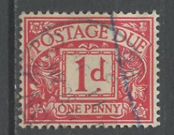 Grande Bretagne - Great Britain - Großbritannien Taxe 1924-30 Y&T N°T9 - Michel N°P10 (o) - 1p Postage Due - Tasse