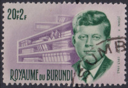 1966 Burundi, Mi:BI 213A, Sn:BI B25, Yt:BI 170, Prince Loius, Memorial, President J. F. Kennedy - Gebruikt