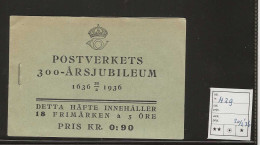 1936 MNH Sweden Booklet Facit H29, Postfris** - 1904-50