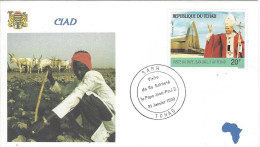 Envellope Visite Du Pape Jean Paul II TCHAD N° 516 Y & T - Tchad (1960-...)