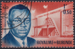 1963 Burundi, Mi:BI 43A, Sn:BI B2, Yt:BI 44,  Prince And Stadium - Used Stamps