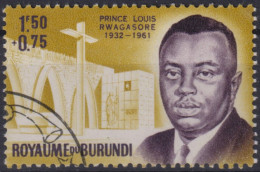 1963 Burundi, Mi:BI 44A, Sn:BI B3, Yt:BI 45, Prince Louis Rwagasore - Usados