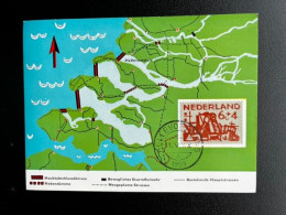 NETHERLANDS 1959 WATERWORKS MAXIMUM CARD NEDERLAND DELTA WERKEN - Cartoline Maximum