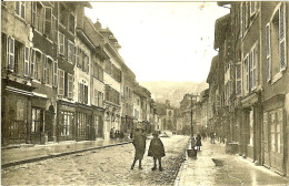 01 NANTUA RUE DU COLLEGE UN JOUR DE PLUIE EN 1922 - Nantua