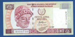 CYPRUS - P.58 – 5 Pounds / Lirai / Lira 1.2.1997 UNC, S/n D353710 - Zypern