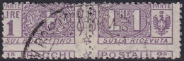 Italy 1914 Sc Q12 Var Italia Sa Pacchi 12h Parcel Post Used Shifted Perforations - Postpaketten