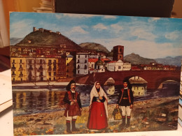 Cartolina Bosa  Provincia Oristano  ,costumi Antichi Bosani, Ponte 1979 - Oristano